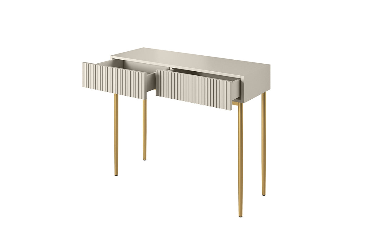 AUSTIN rakstāmgalds/konsole 100/82/41 krēms/zelta kājas - N1 Home