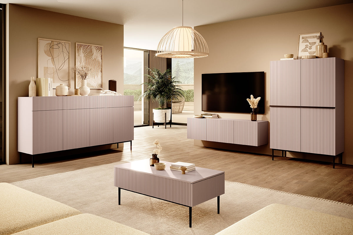 Kumode Austin 100/160/45 cm rozā/melns - N1 Home