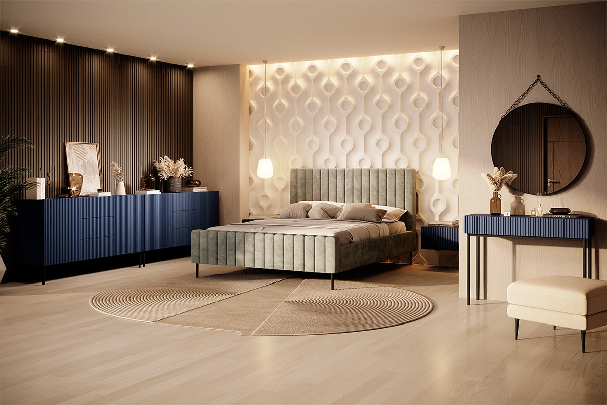 AUSTIN rakstāmgalds/konsole 100/82/41 zils/melnas kājas - N1 Home