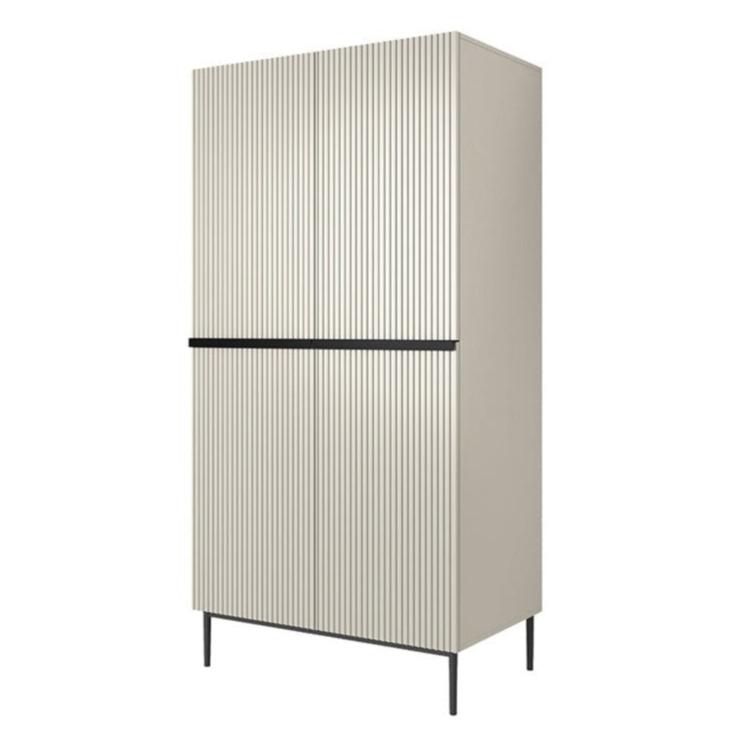 Skapis AUSTIN ar atvilktņas melns 100/220/62 kašmirs - N1 Home