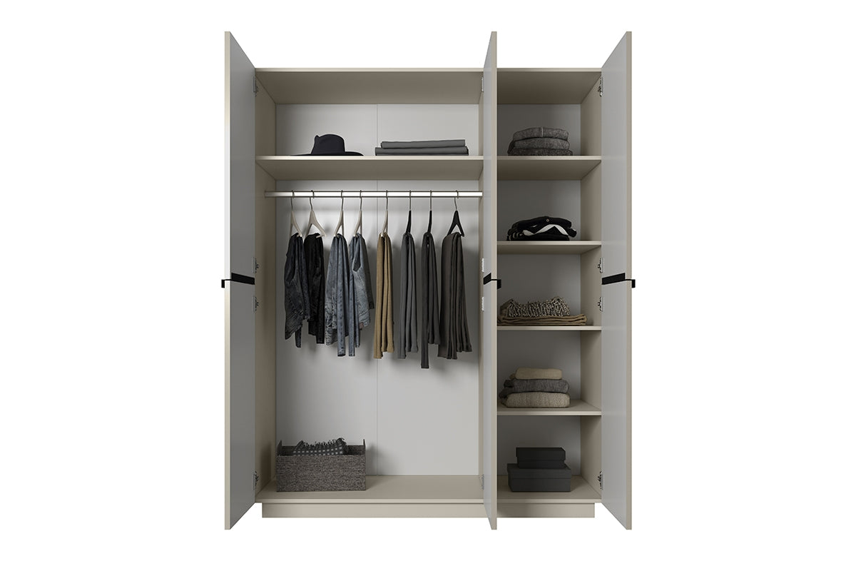 Skapis AUSTIN melns 150/207/62 kašmirs - N1 Home