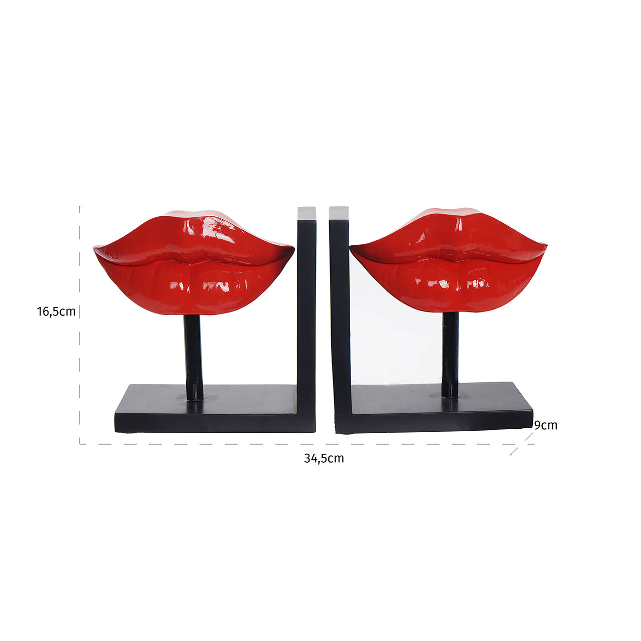 Grāmatu stendi Xia Richmond Interiors 15/30/8 cm melns/sarkans - N1 Home