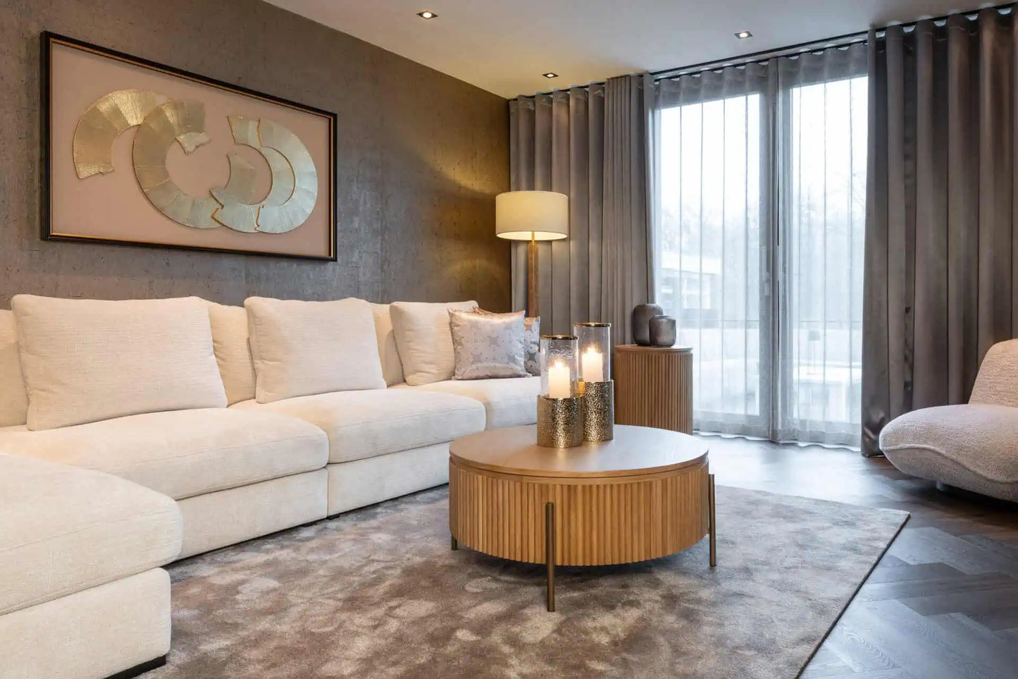 Svečturis Marlou gold small Richmond Interiors 35.5/15/15 cm zelts - N1 Home