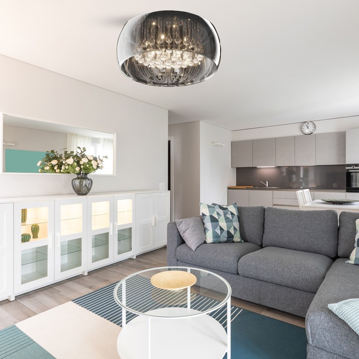 Piekaramā lampa Kristāla 22/50 cm hroms