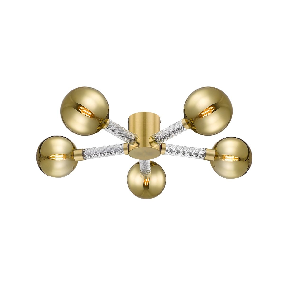 Piekaram lampa Midls 13/58/58 cm zelts