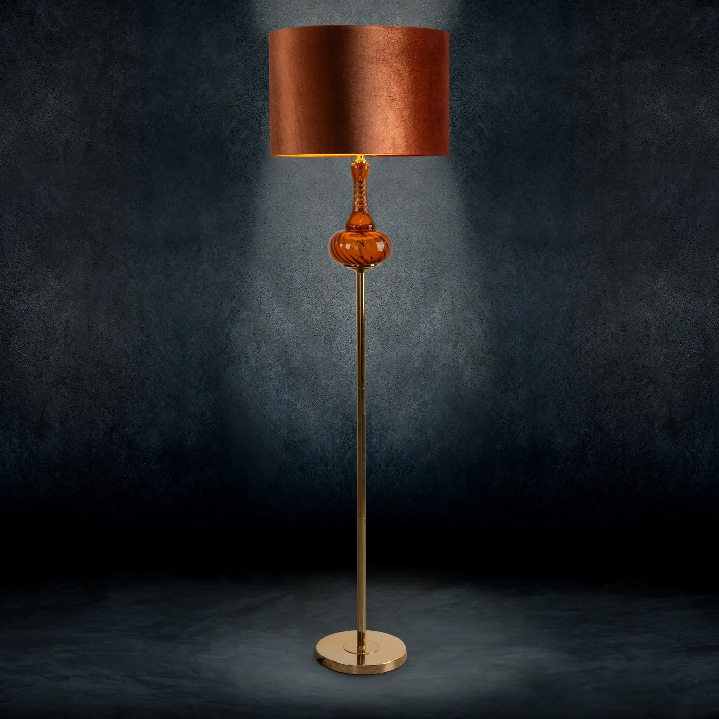 Stāvlampa Lili 46/163 cm varš/zelts - N1 Home