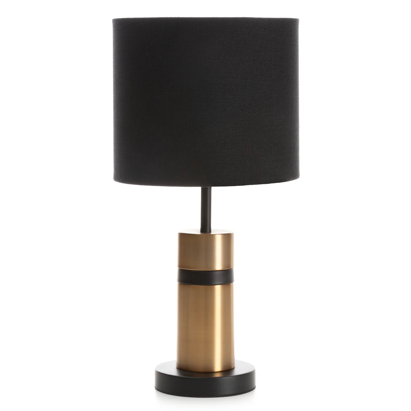 Galda lampa Agat 26/50 cm melns/zelts - N1 Home