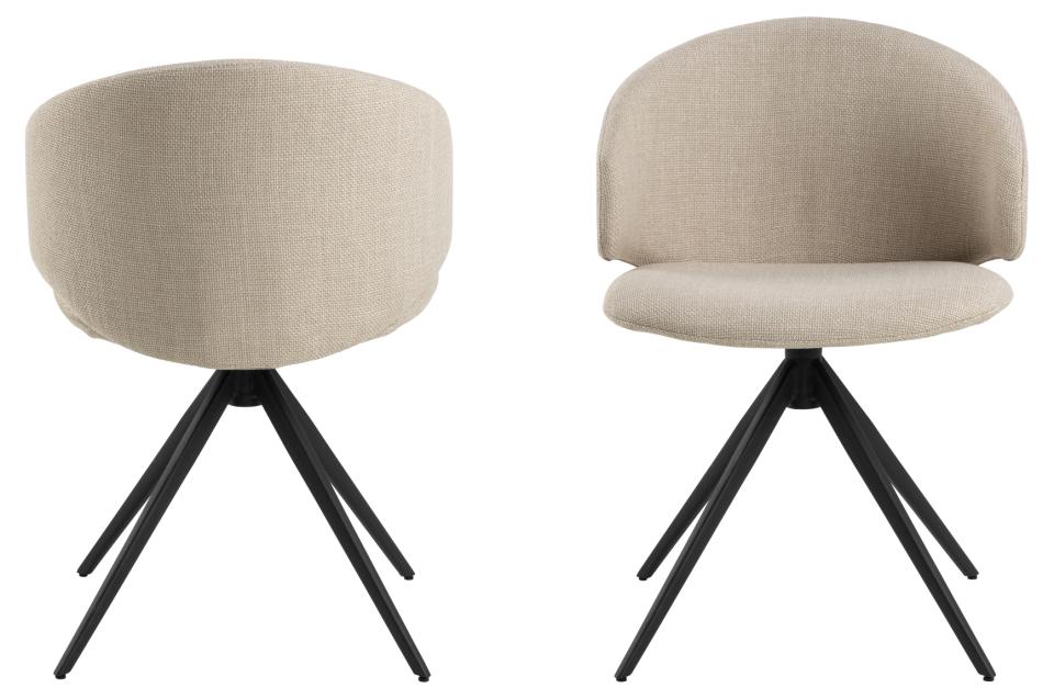 Krēsls Elar 53/54/78 cm bēšs/melns - N1 Home