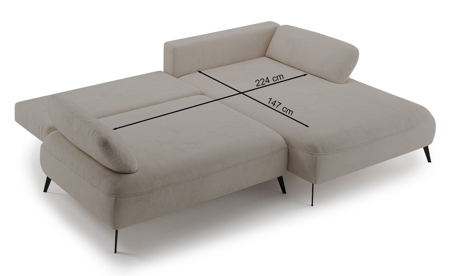 Dīvāns Lavoda 284/75/186 cm Pretty 3 - N1 Home