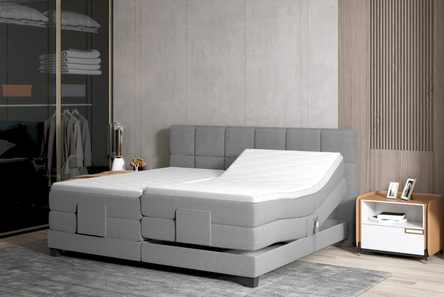 Gulta Carli 100/120/140/160/180 x 200 cm pelēks - N1 Home