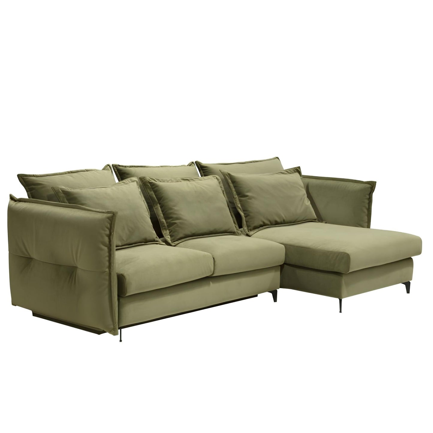 Dīvāns Carmen Corner S2 Befame 318/187/101 cm olīves