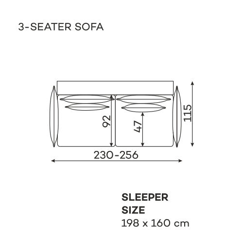 Dīvāns Carmen Befame 101/230/115 cm bēšs
