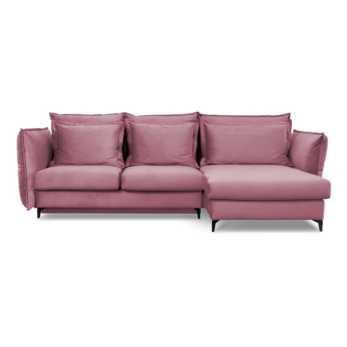 Dīvāns Carmen Corner S2 Befame 318/187/101 cm rozā