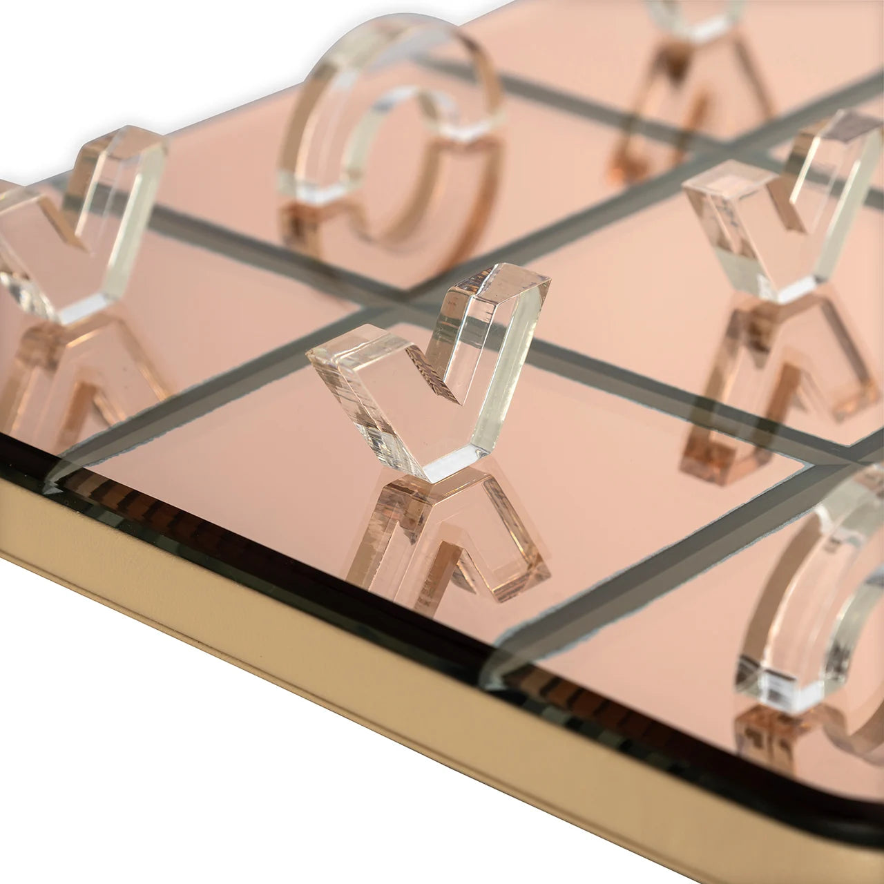 Dekoratīvs priekšmets Richmond Interiors Tic tac toe Caylin 4/25/25 cm rozā zelts - N1 Home