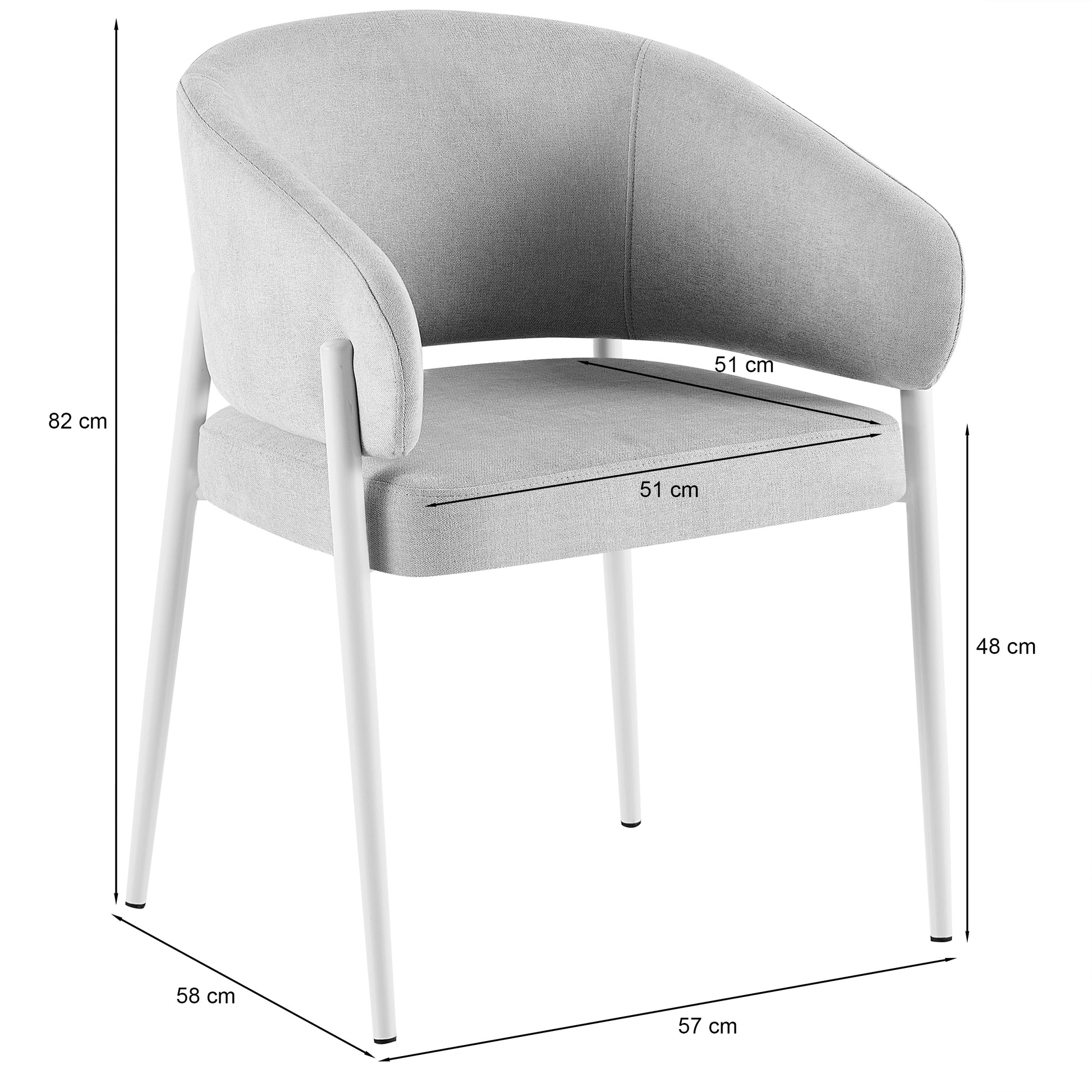 Krēsls Resil 57/82/58 cm bēšs - N1 Home