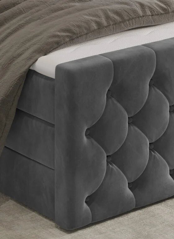 Gulta Charl 140/160/180 cm tumši pelēks - N1 Home