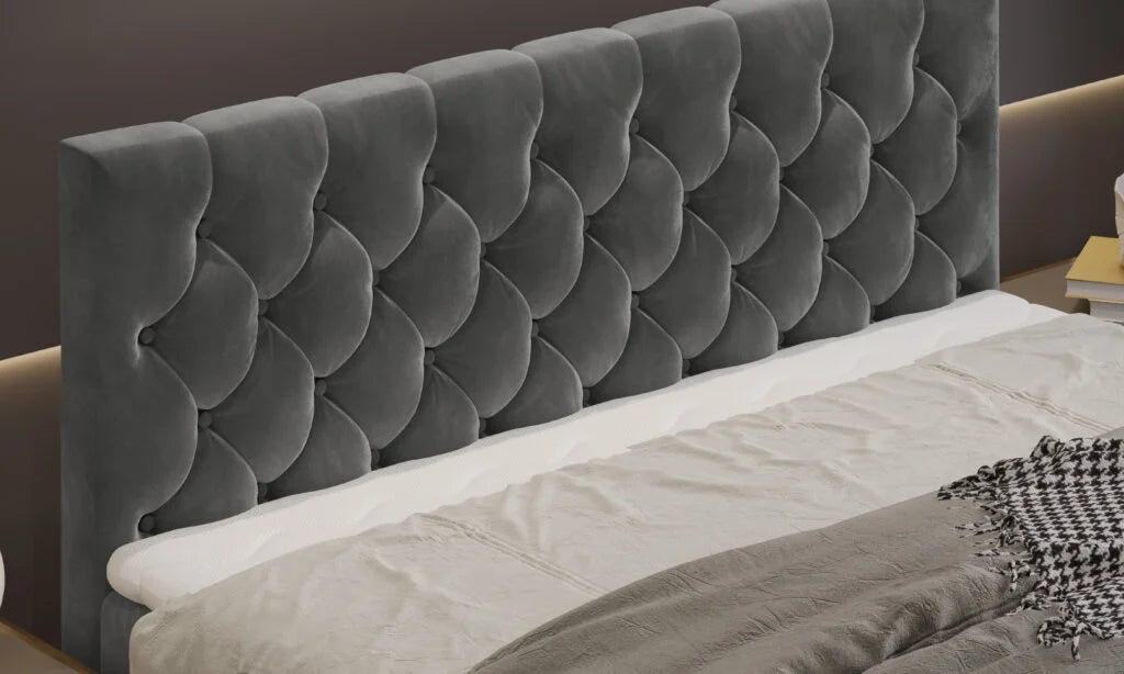 Gulta Charl 140/160/180 cm tumši pelēks - N1 Home