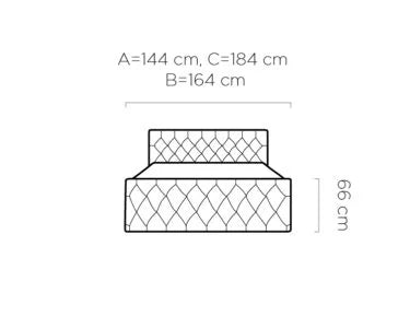 Gulta Charl 140/160/180 cm tumši pelēks - N1 Home