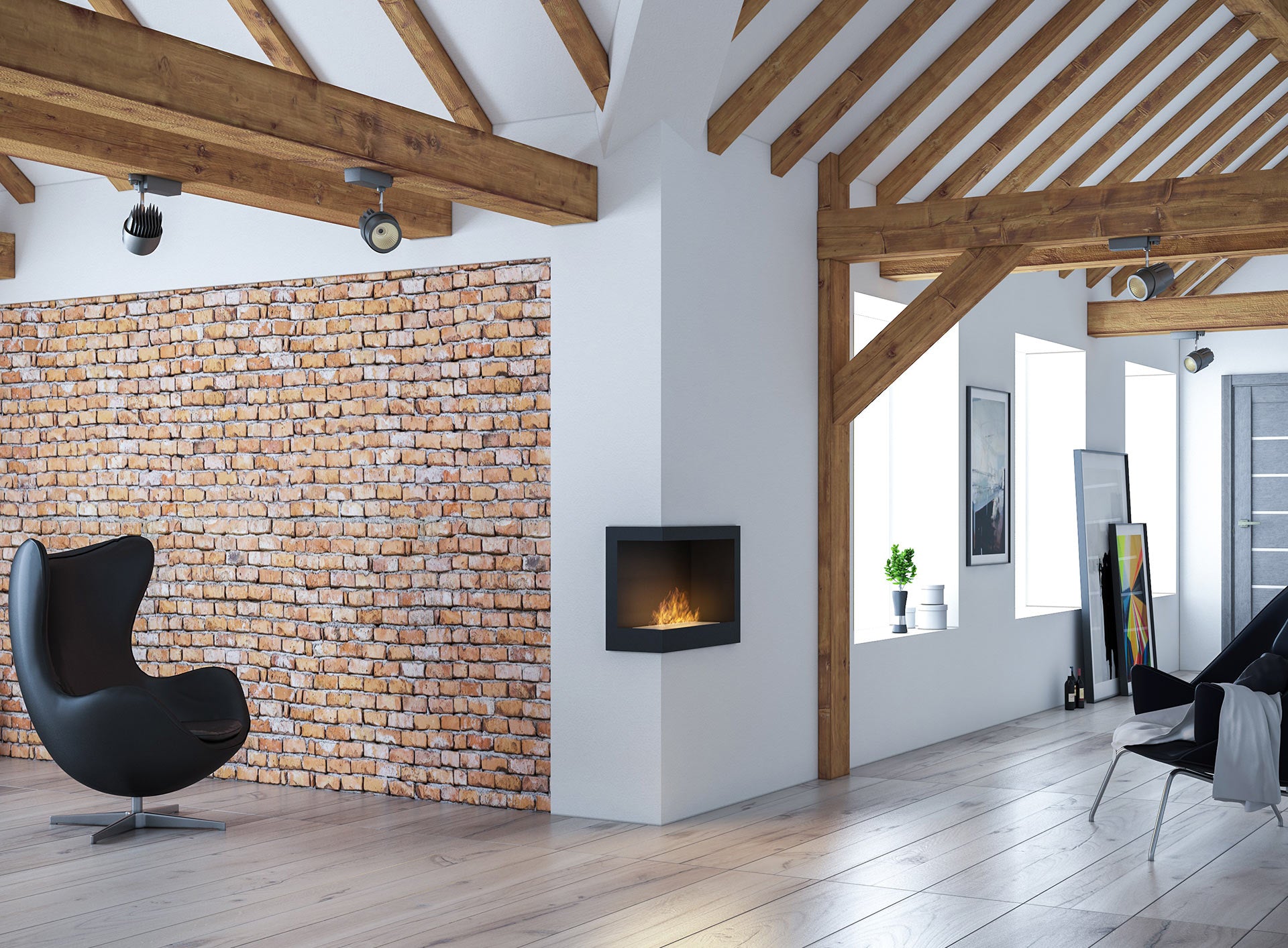 Biokamīns Cornia 60/45/24 cm melns - N1 Home