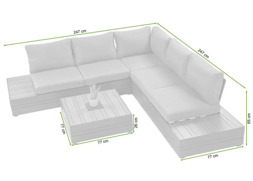 Dārza komplekts Marvi balts - N1 Home
