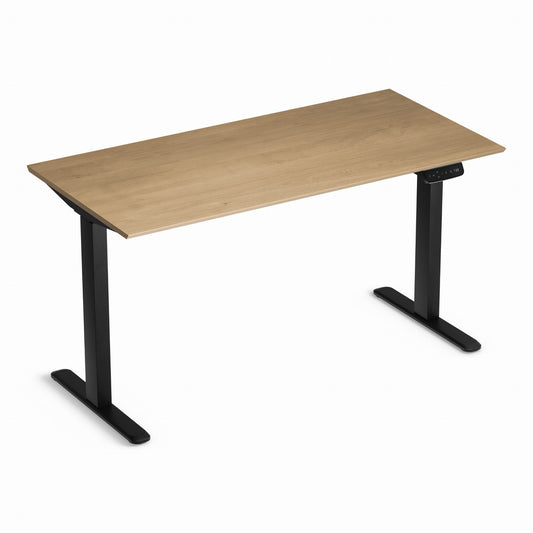 Biroja galds Conti Pro 60/140 cm melns/Hamilton ozols - N1 Home