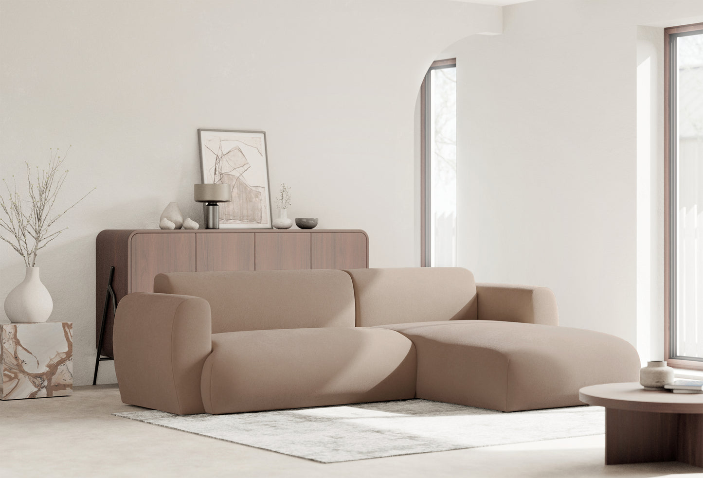 Dīvāns Emil 74/262/156 cm Storm 06