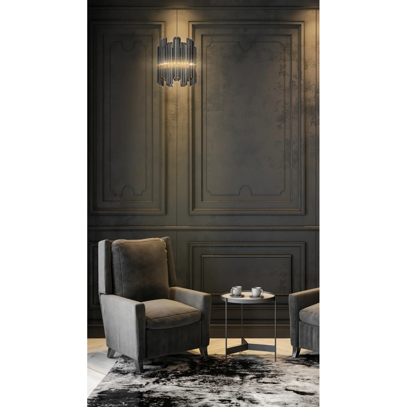 Sienas lampa Dania 32/38 cm grafīts - N1 Home