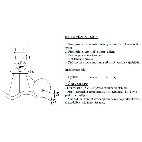 Piekaramā lampa Marza  80/150 cm melns/zelts - N1 Home