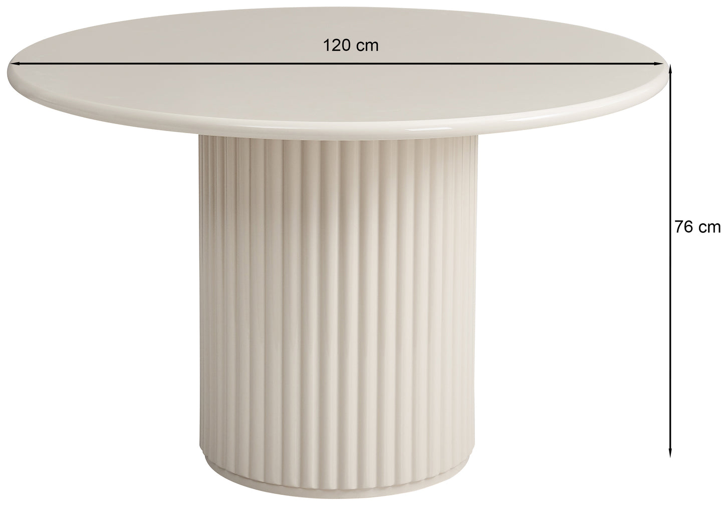 Galds Prino 120/120/76 cm taupe - N1 Home