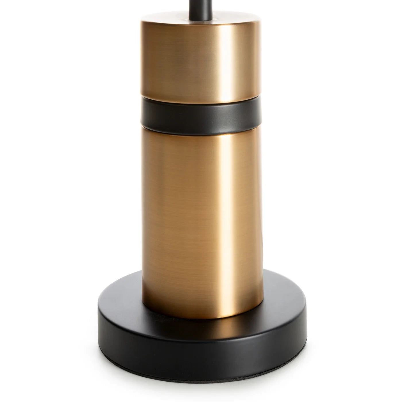 Galda lampa Agat 26/50 cm melns/zelts - N1 Home