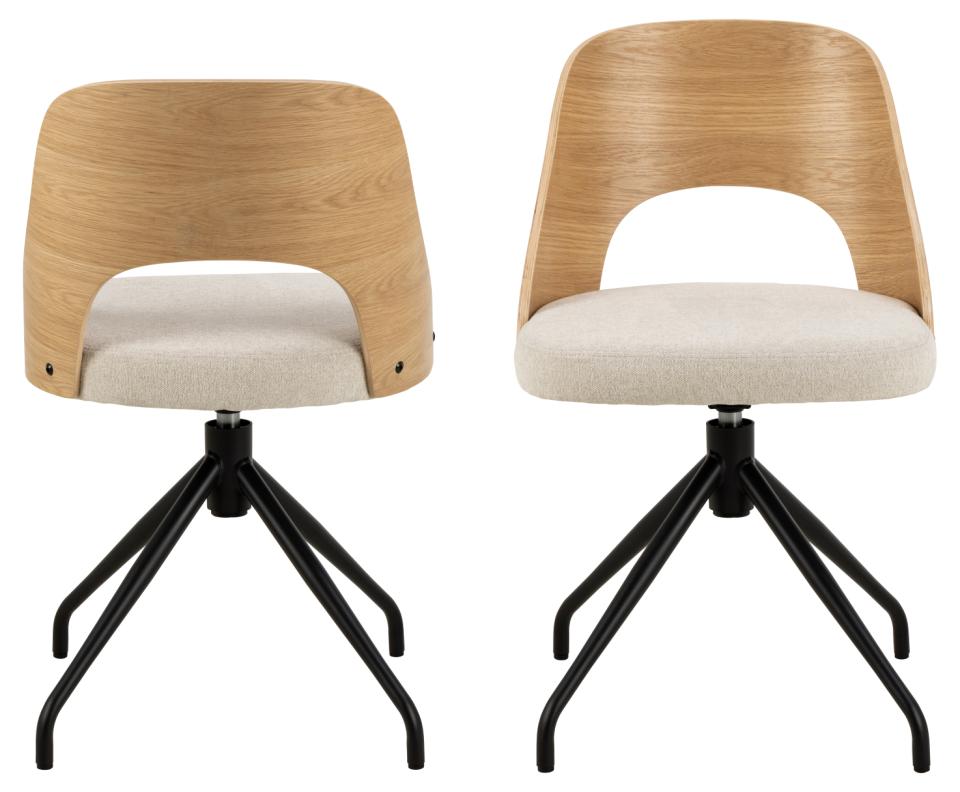 Krēsls Luc 48/53/79 cm bēšs/ozols - N1 Home