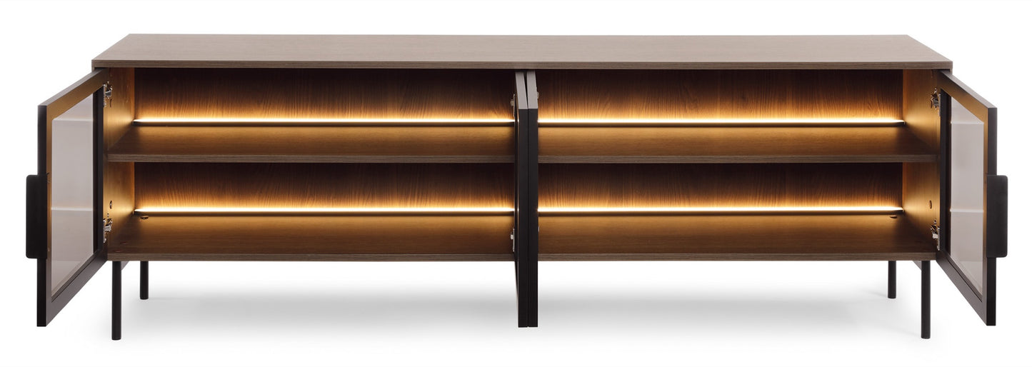 TV skapis Lumio 181/61/39 cm Dunin ozols