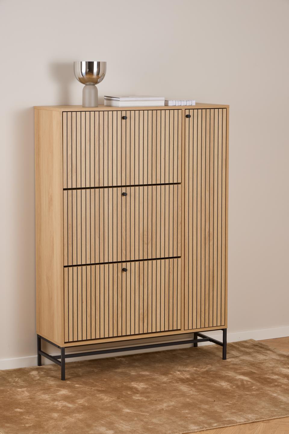 Apavu skapis Alba 98,7x35x140,4 cm ozols - N1 Home