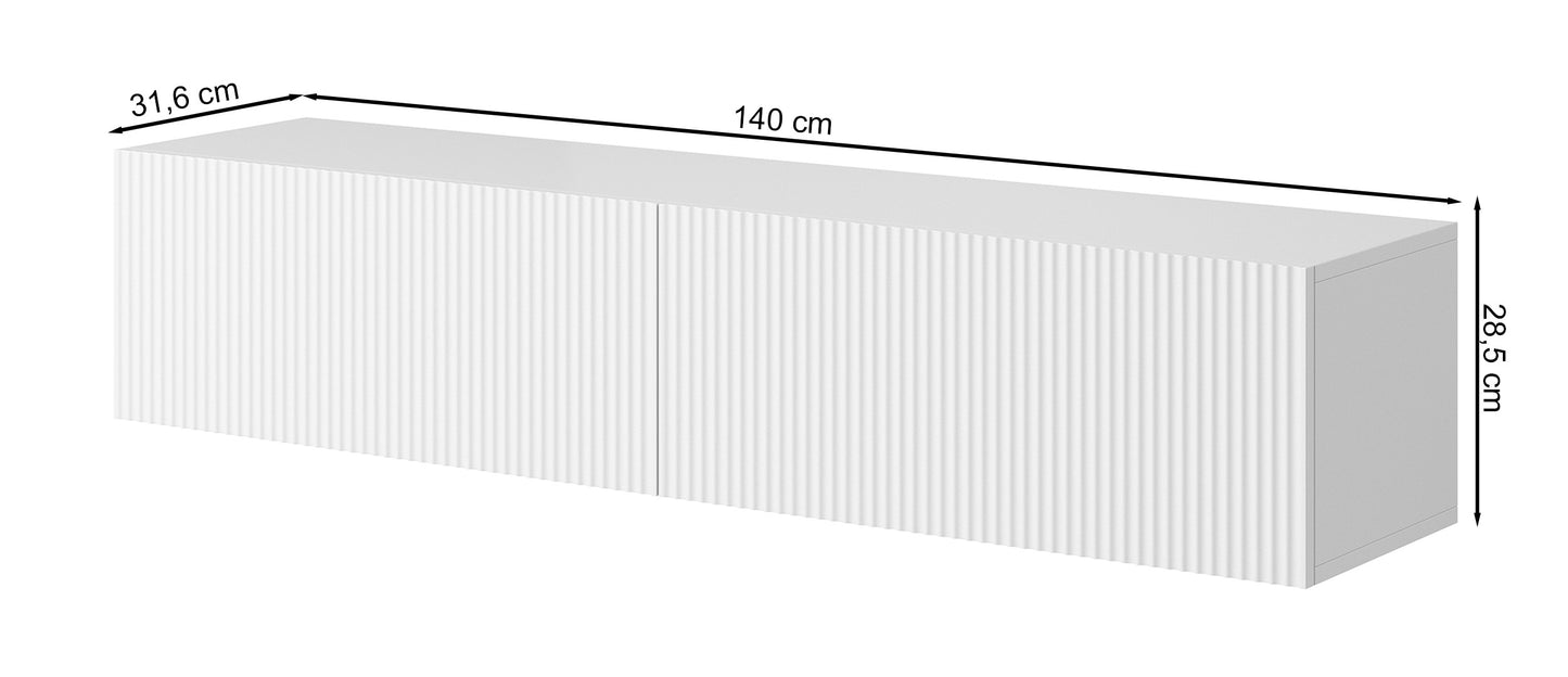 TV skapis Velda 140/28/31 cm melns