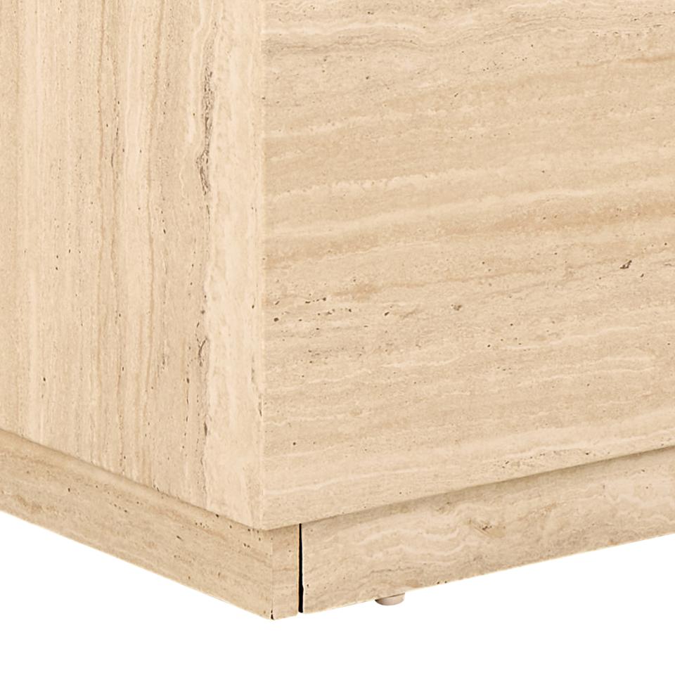 Kafijas galds Dia 100x60x42 cm; 44x44x38 cm travertīns - N1 Home