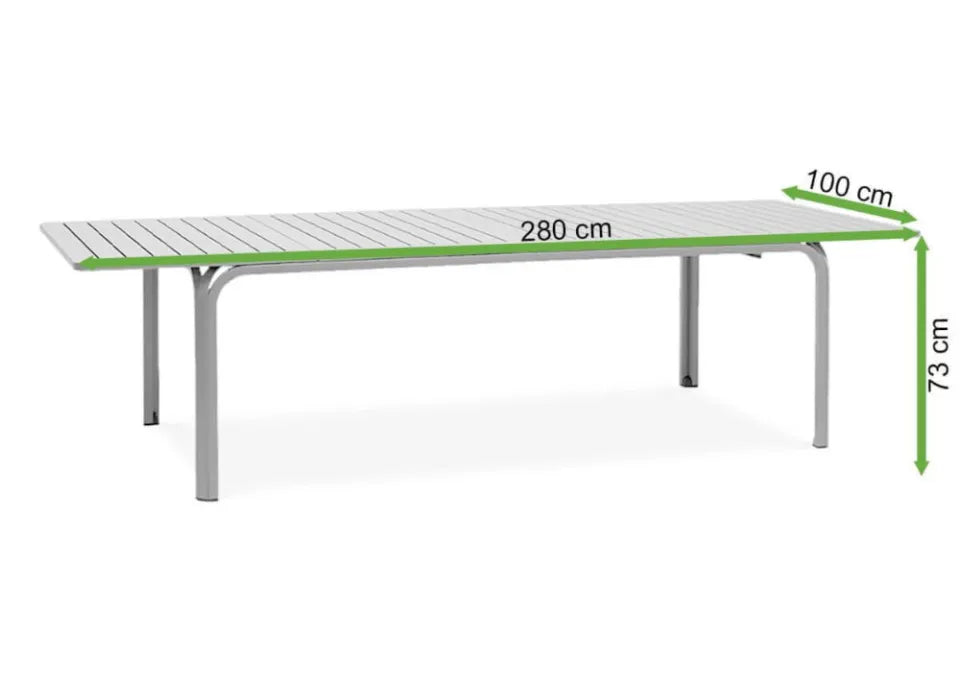 Galds Naro Apoli 210/100/73; 140/100/73 cm antracīts - N1 Home