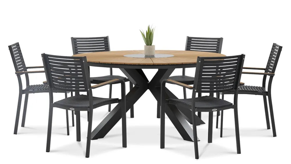 Komlekts Tacos Fi150/6+1 melns grafīts - N1 Home