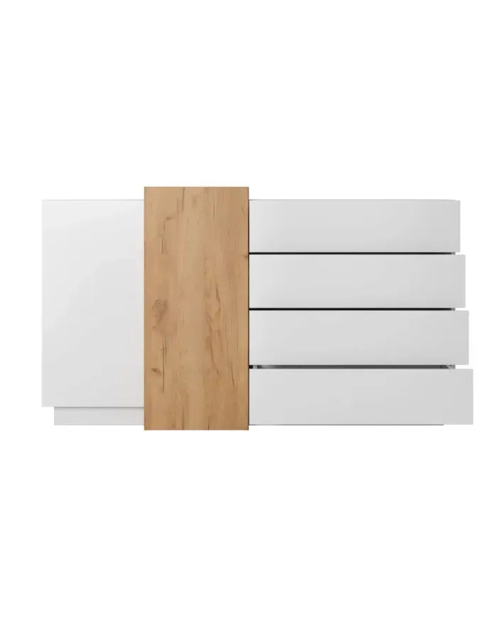 Kumode 3Dot 160/93,5/45 cm balts/ozols - N1 Home