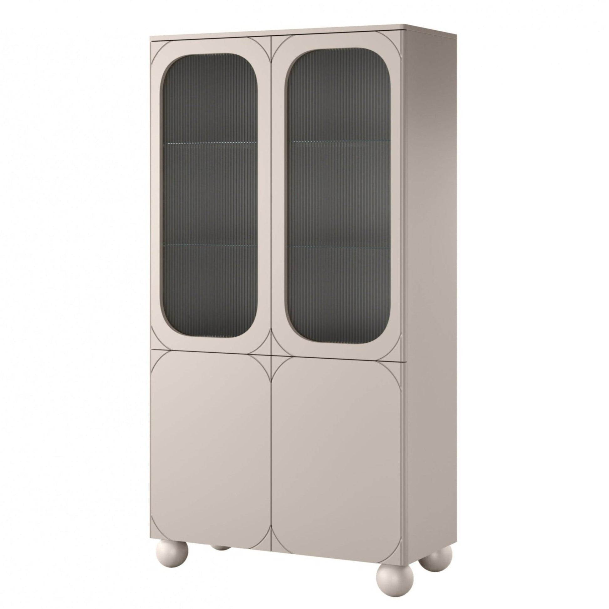 Vitrīnas skapis BARI II 100/192/45 kašmirs - N1 Home