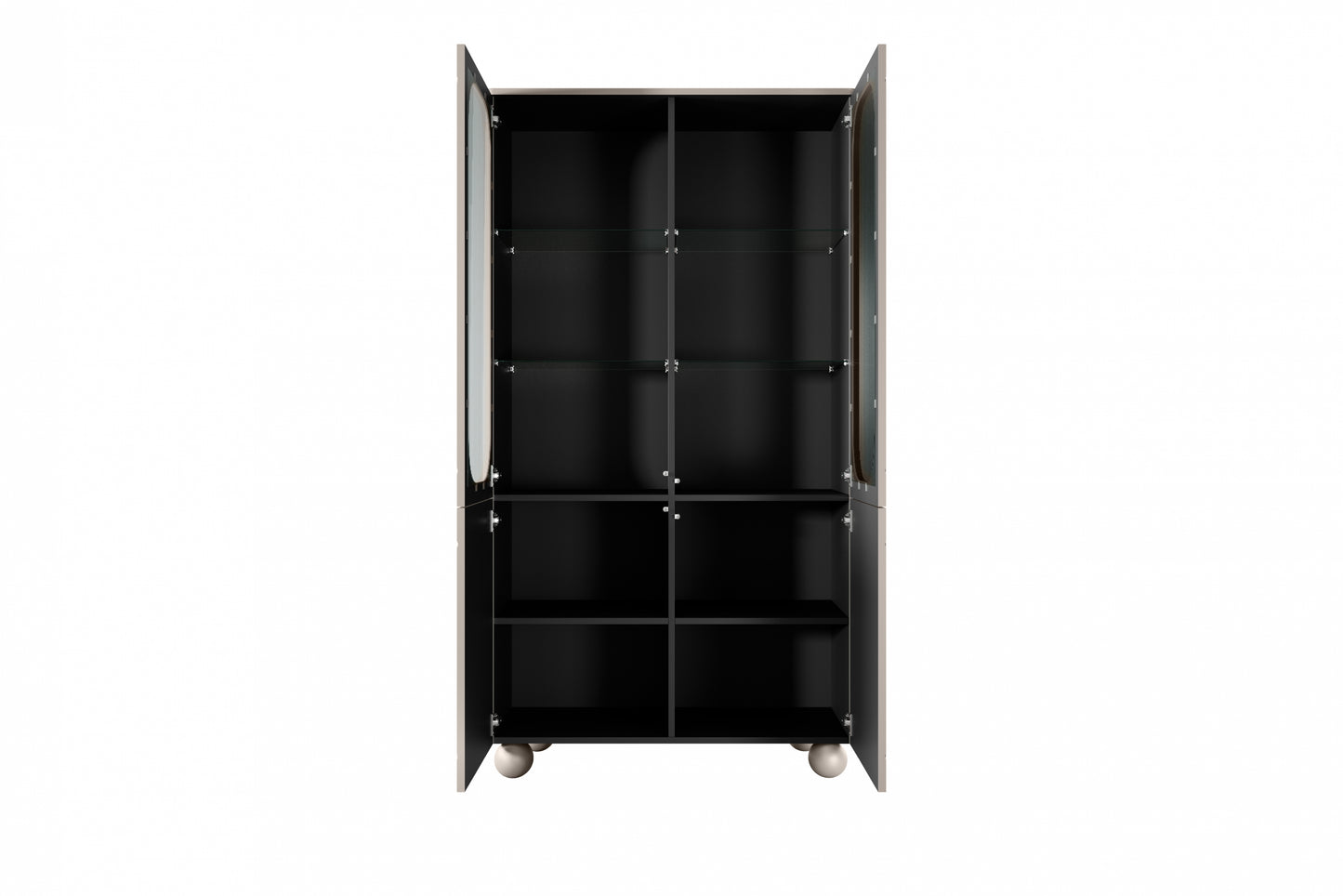 Vitrīnas skapis BARI II 100/192/45 kašmirs - N1 Home