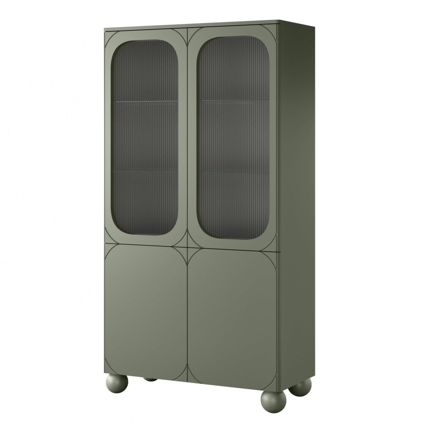 Vitrīnas skapis BARI II 100/192/45 olives - N1 Home