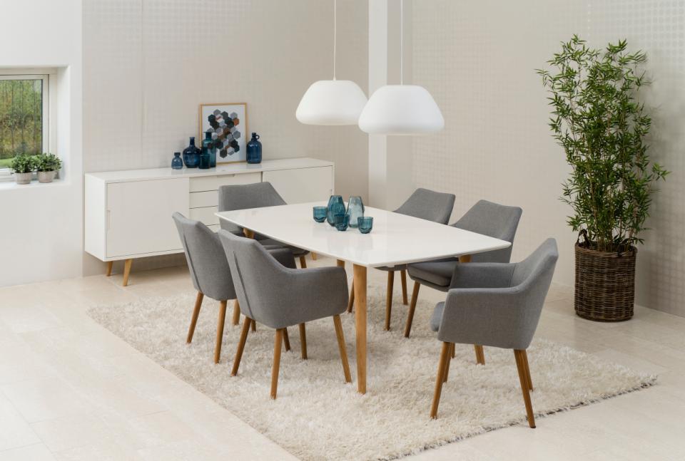 Krēsls Nor 58/58/84 cm gaiši pelēks/ozols - N1 Home