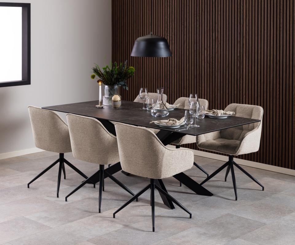 Krēsls Broo 57/54,5/82 cm bēšs - N1 Home