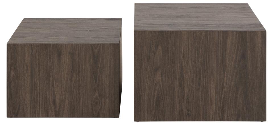 Kafijas galds Dia 58x58x40 cm; 50x50x33 cm pelēks kūpināts - N1 Home