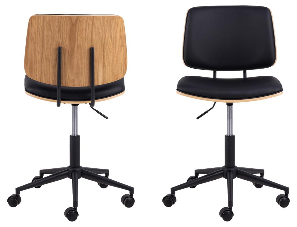 Krēsls Ow 48,5/54/91 cm melns/ozols - N1 Home