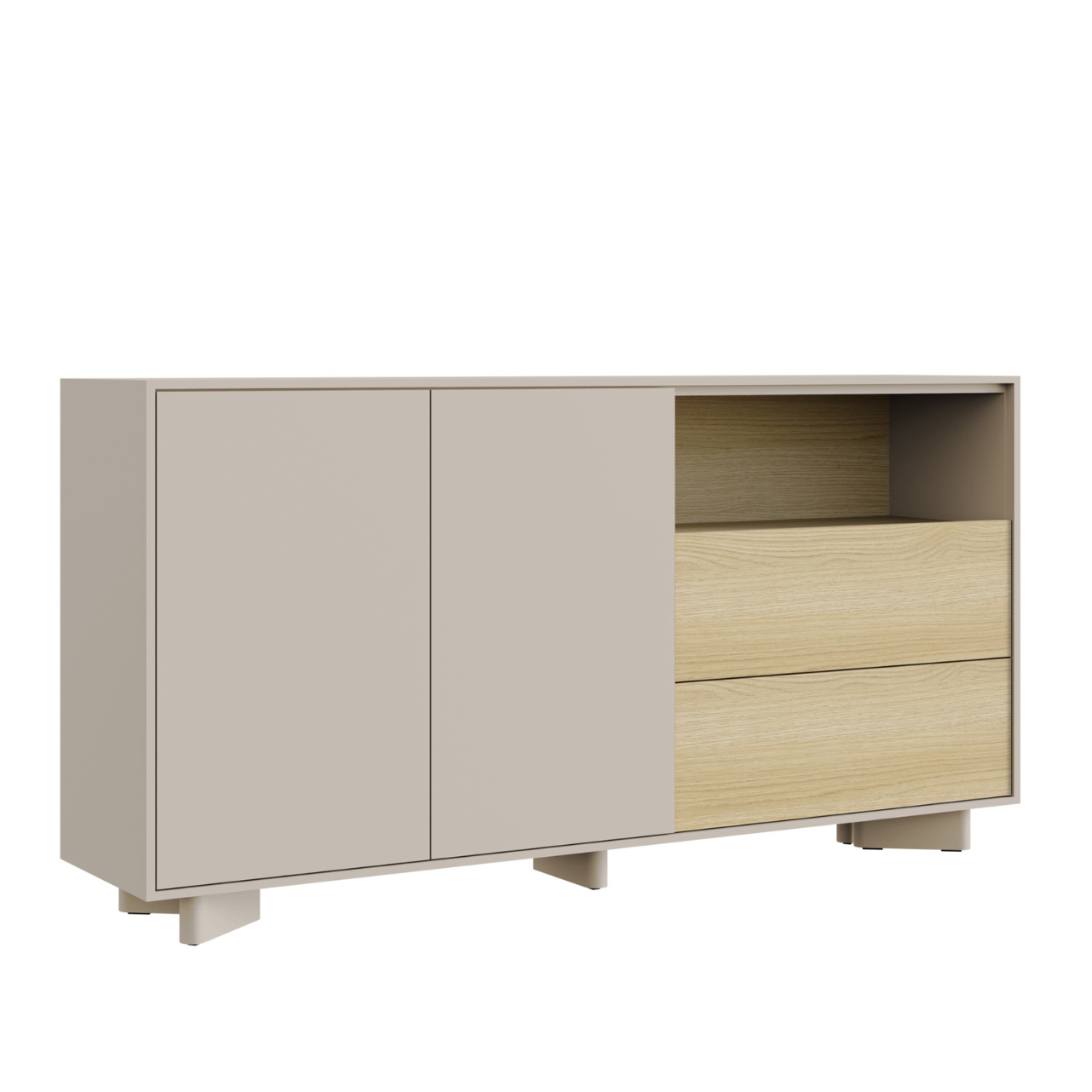 Kumode Distri 156/80/35 cm Vičencas ozols/kašmirs - N1 Home