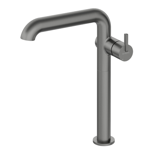 Izlietnes maisītājs, augsts, ar taisnstūra snīpi Silia 305 mm titanium - N1 Home