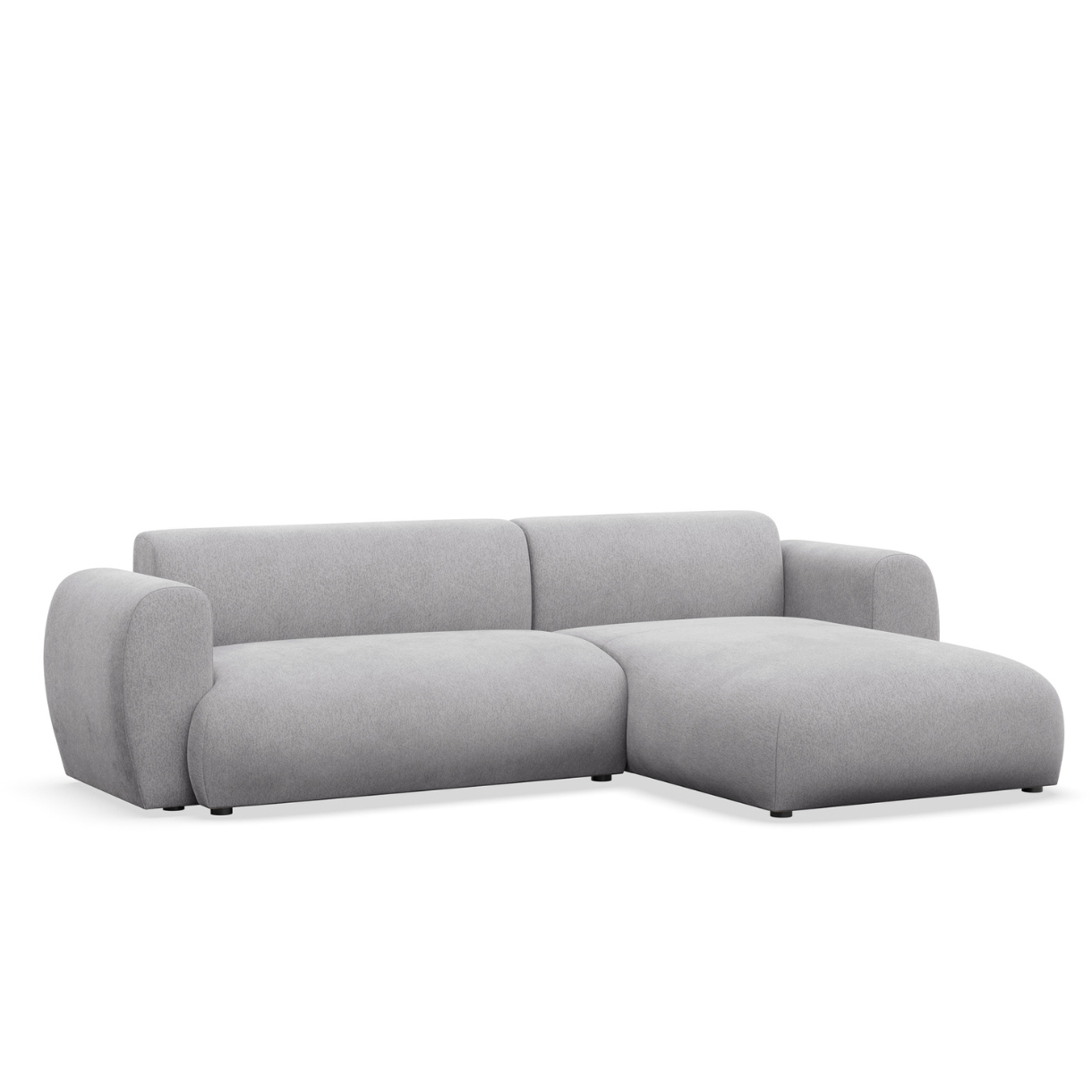 Dīvāns Emil 74/262/156 cm pelēks