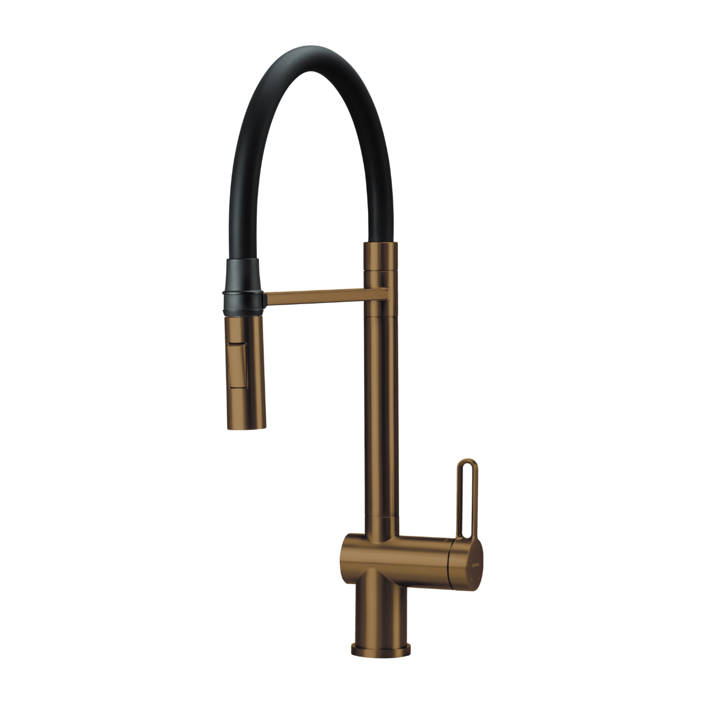 Virtuves jaucējkrāns ar elastīgu izteku - 2 veidu strūklas Magnetic 533 mm matēta bronza - N1 Home