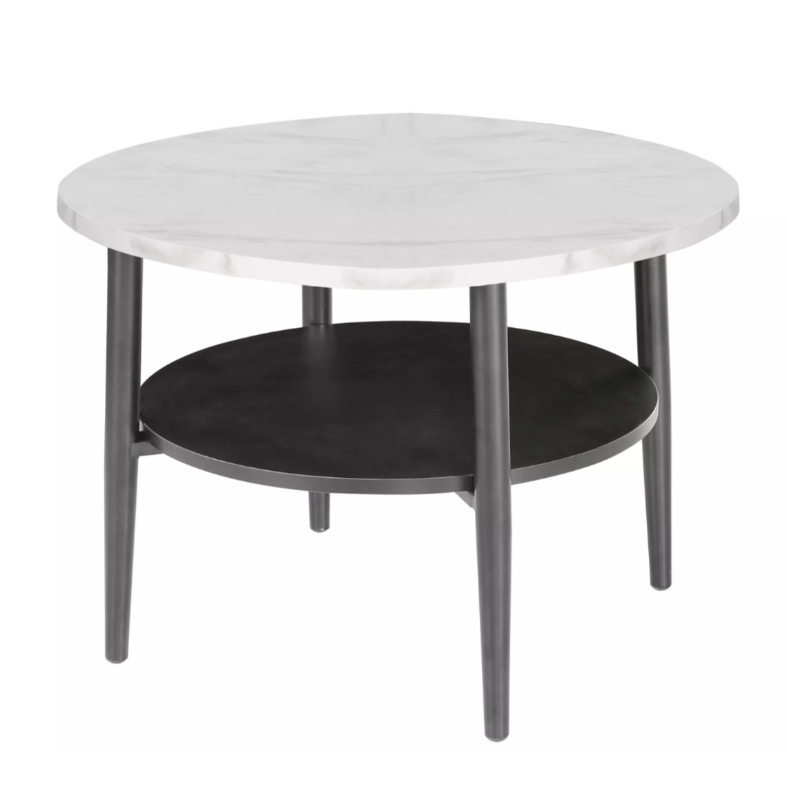 Kafijas galdiņš Ellaya 45/60 cm balts/melns - N1 Home